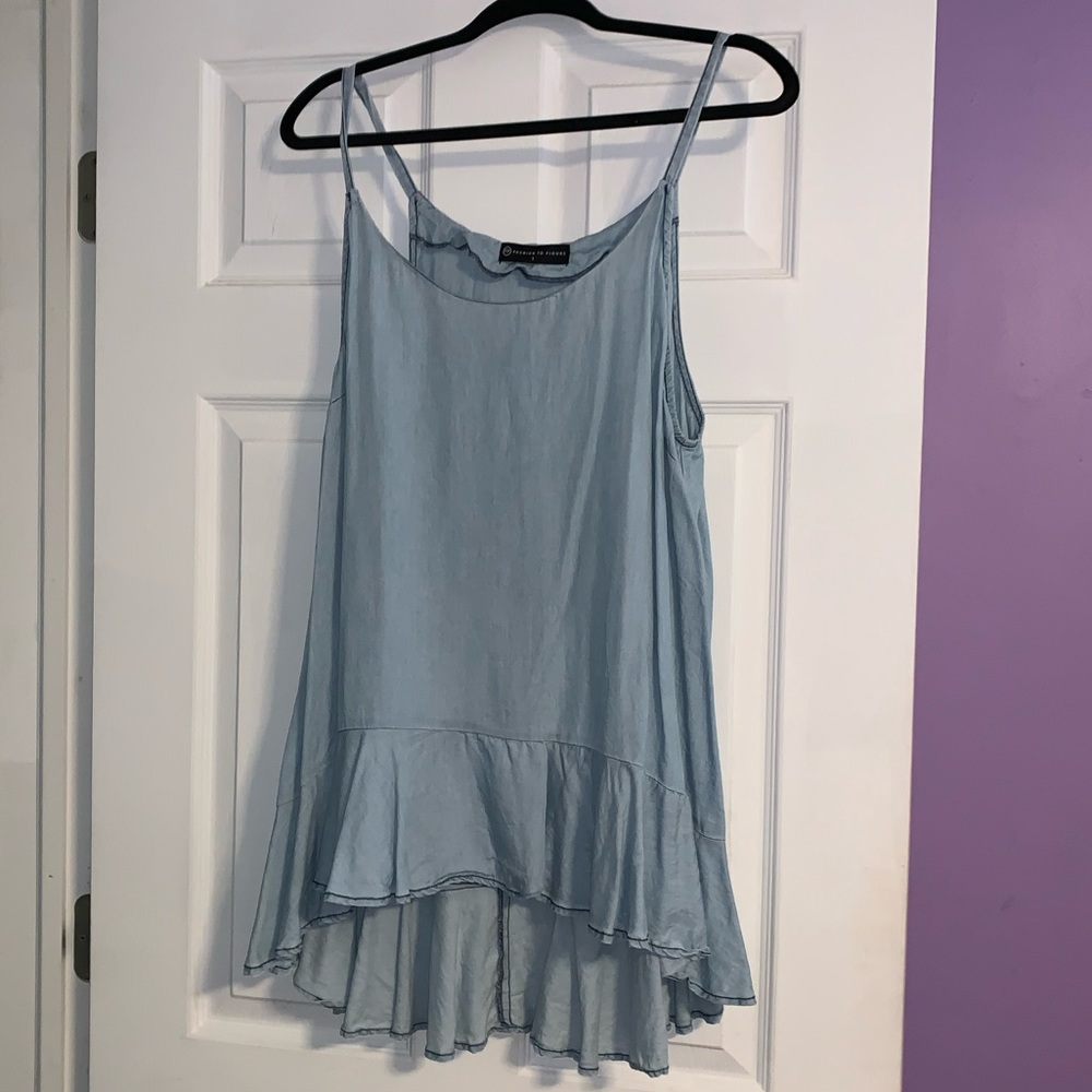 Denim Hi-low tank top